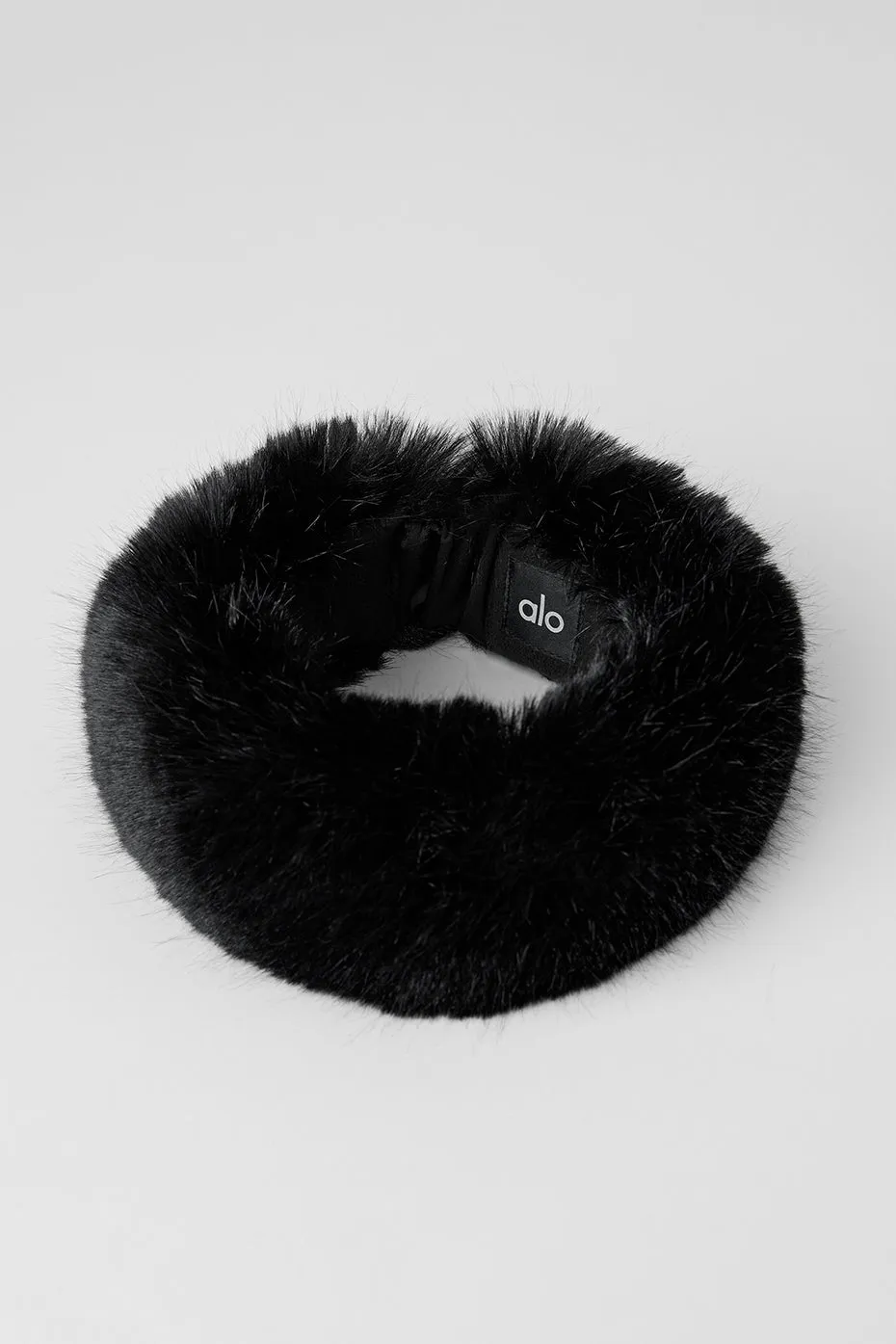 Faux Fur Wintersun Headband - Black