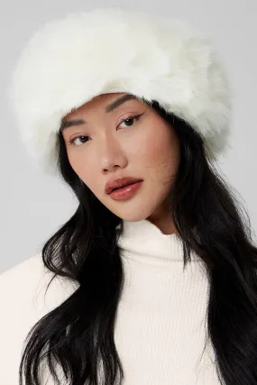 Faux Fur Wintersun Headband - Ivory