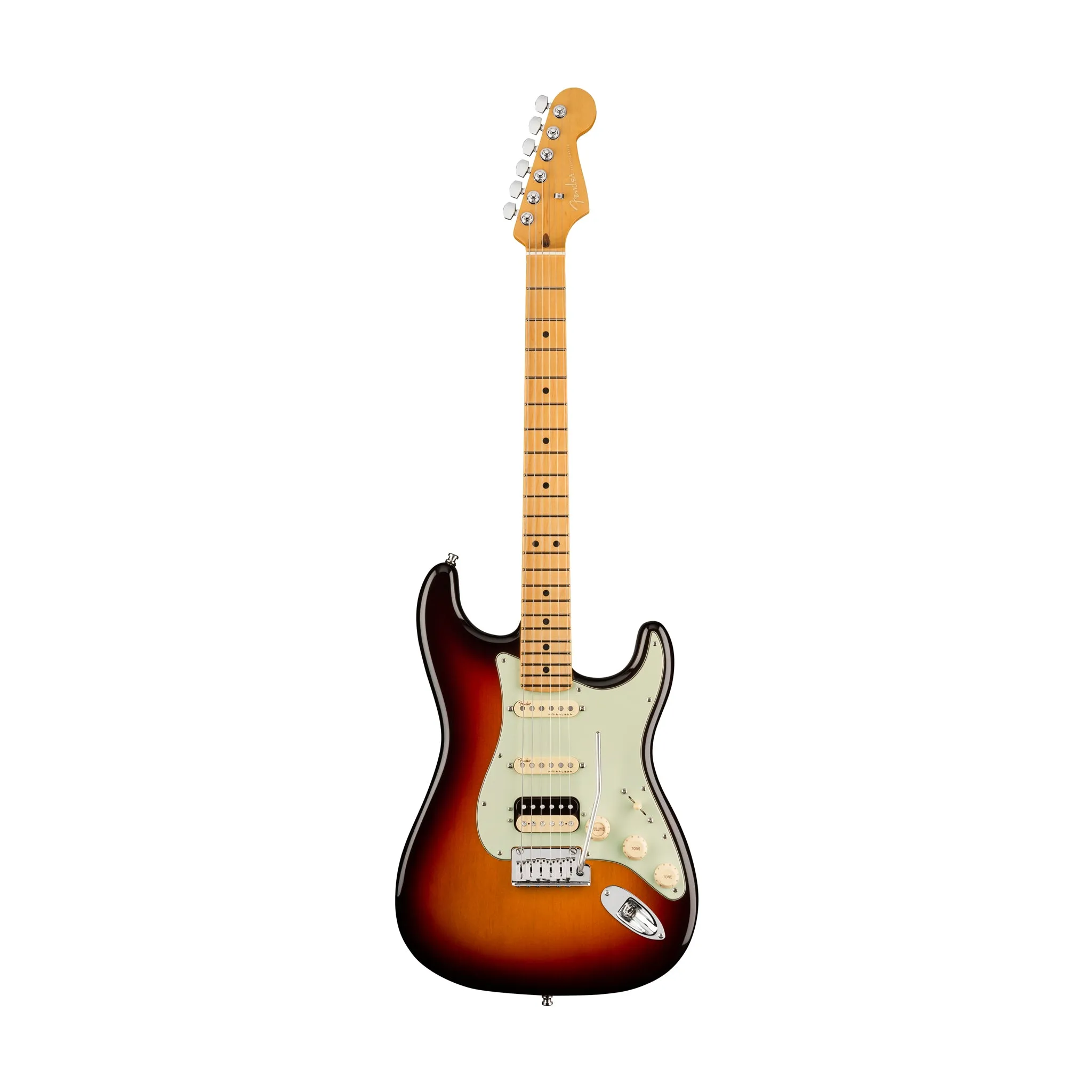 Fender American Ultra HSS Stratocaster Electric Guitar, Maple FB, Ultraburst