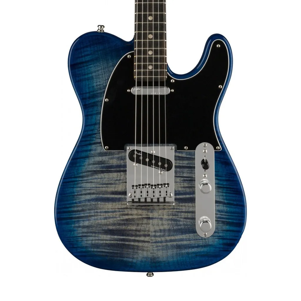 Fender American Ultra Limited Edition Telecaster Electric Guitar, Ebony FB, Denim Burst