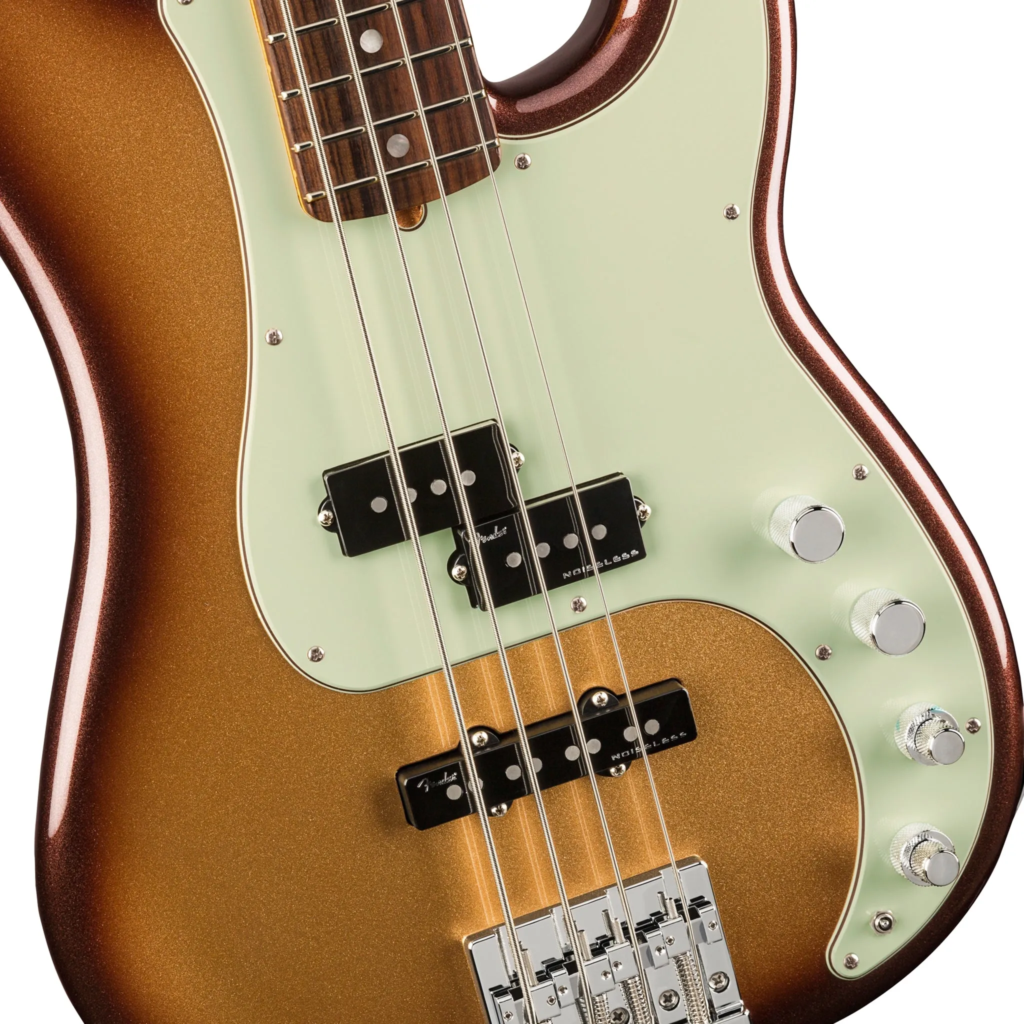 Fender American Ultra Precision Bass Guitar, RW FB, Mocha Burst