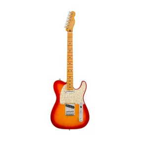 Fender American Ultra Telecaster Electric Guitar, Maple FB, Plasma Red Burst