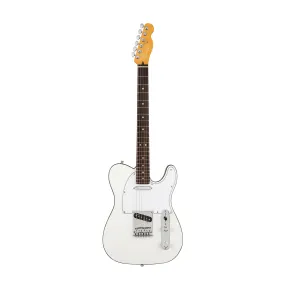 Fender American Ultra Telecaster Electric Guitar, RW FB, Arctic Pearl