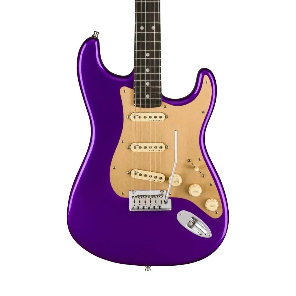 Fender FSR American Ultra Stratocaster Electric Guitar, Ebony FB, Plum Metallic