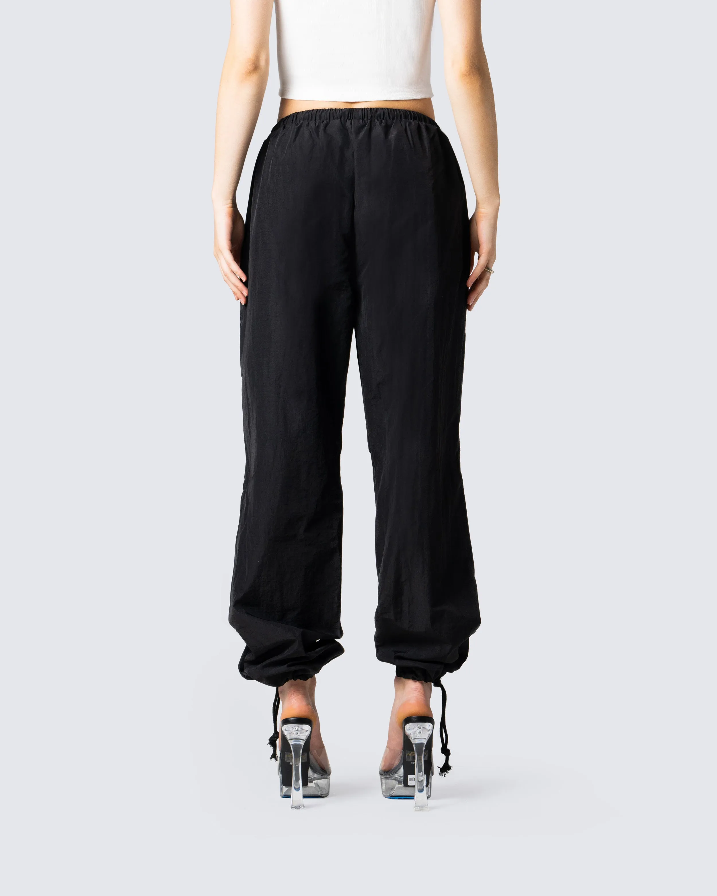 Finley Black Parachute Pant