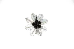 Flower Brooch Black Center