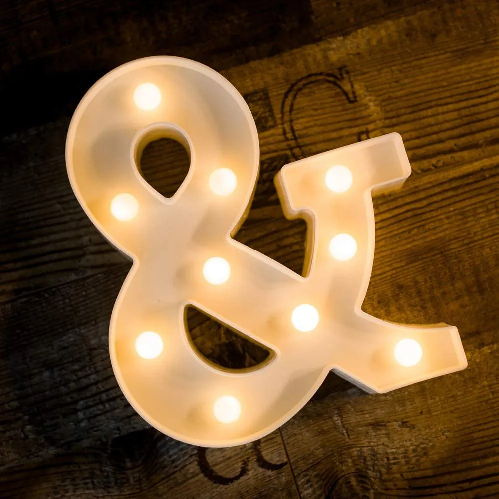 Foaky LED Letter Lights Sign Light Up Letters Sign for Night Light Wedding/Birthday Party Battery Powered Christmas Lamp Home Bar Decoration(I)