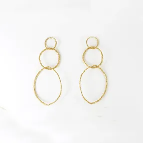 Forest lavish - long earrings - silver 925 - gold plated