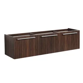 Fresca Vista 60 Walnut Wall Hung Single Sink Modern Bathroom Cabinet | FCB8093GW