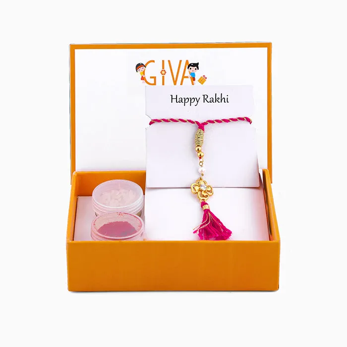 Golden Fleur Lumba Rakhi