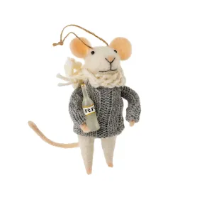 Grey Grog Mouse Ornament