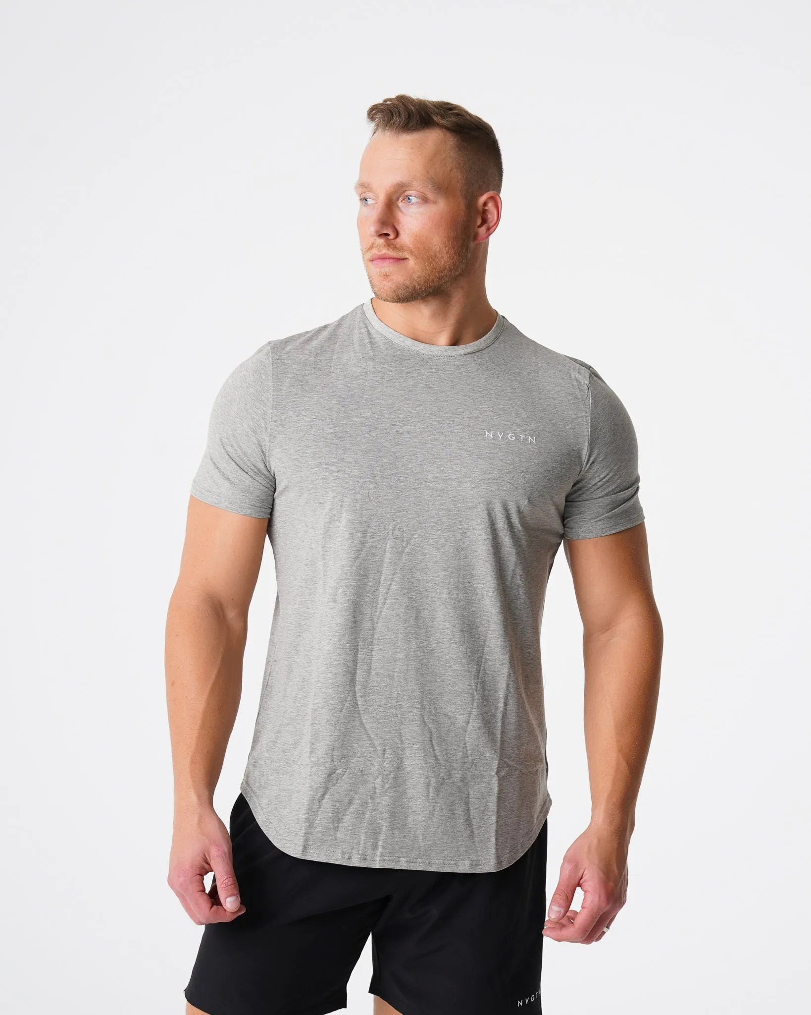 Grey Pulse Fitted Tee