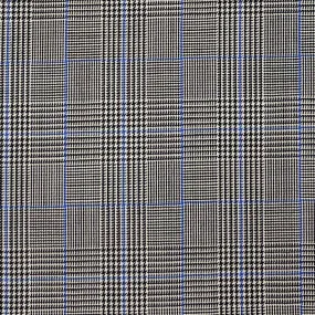 Grey With Sky Blue Prince Of Wales Glen Plaid