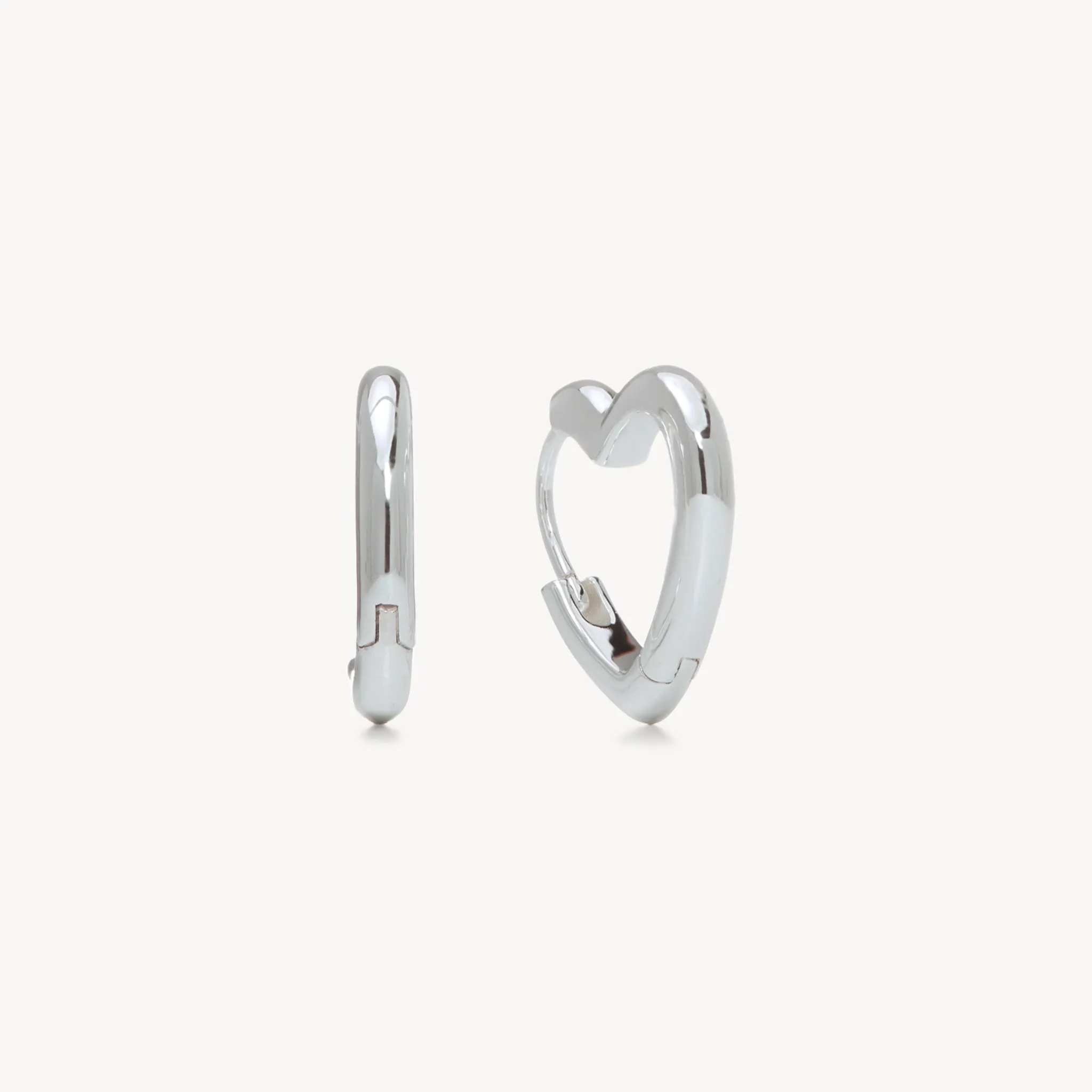 Heart Huggie Hoop Earrings