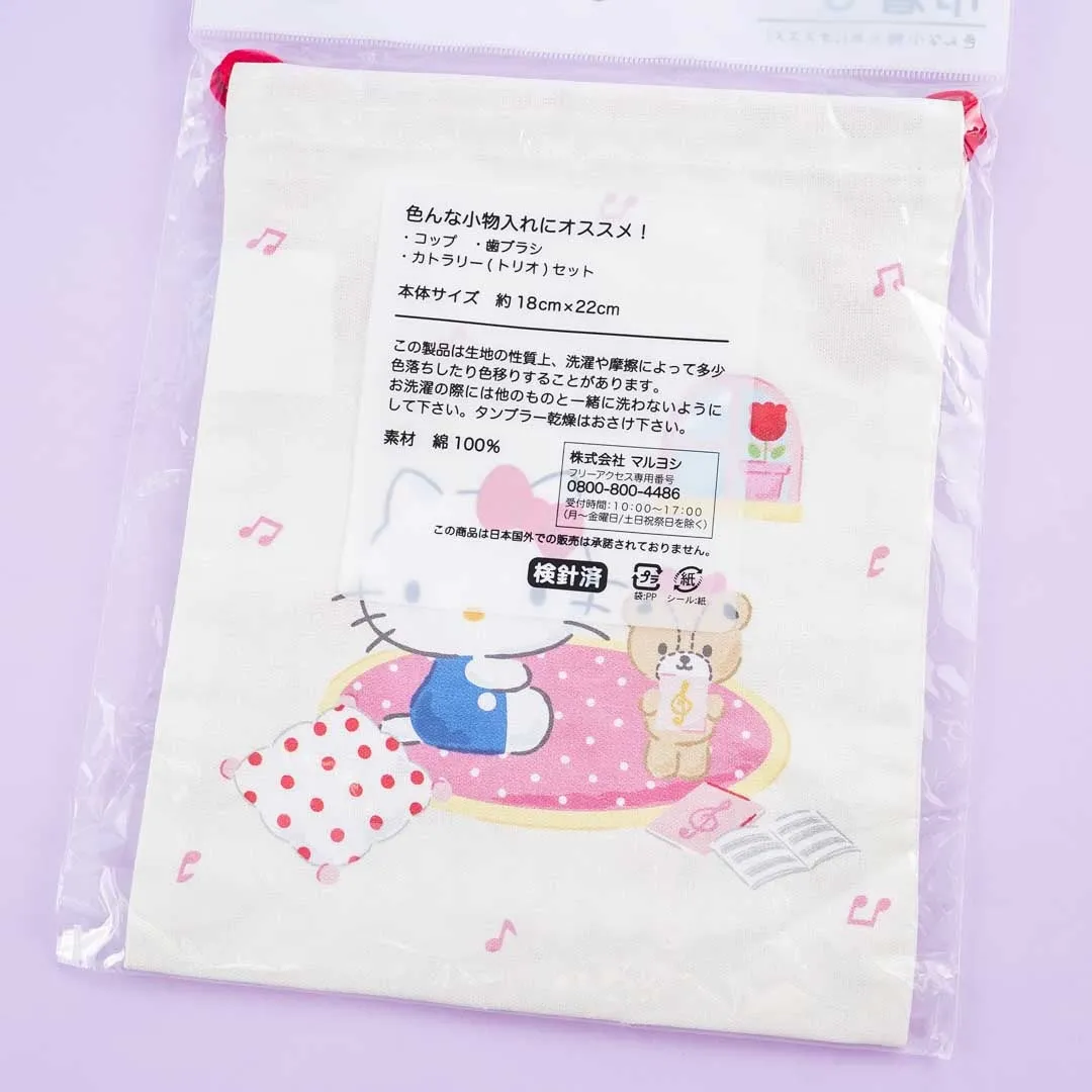 Hello Kitty & Tiny Chum Drawstring Pouch