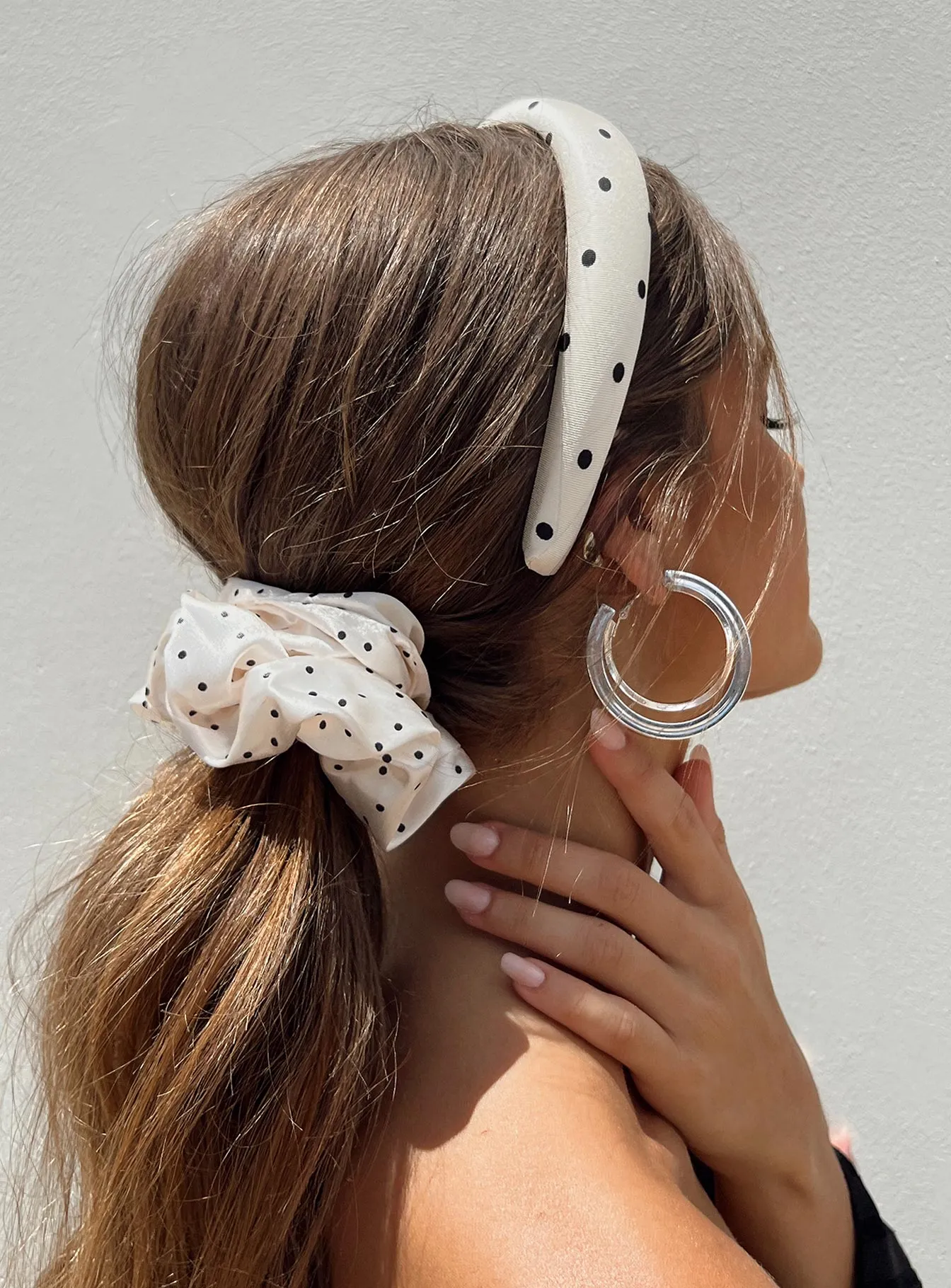 Hughes Scrunchie & Headband Cream