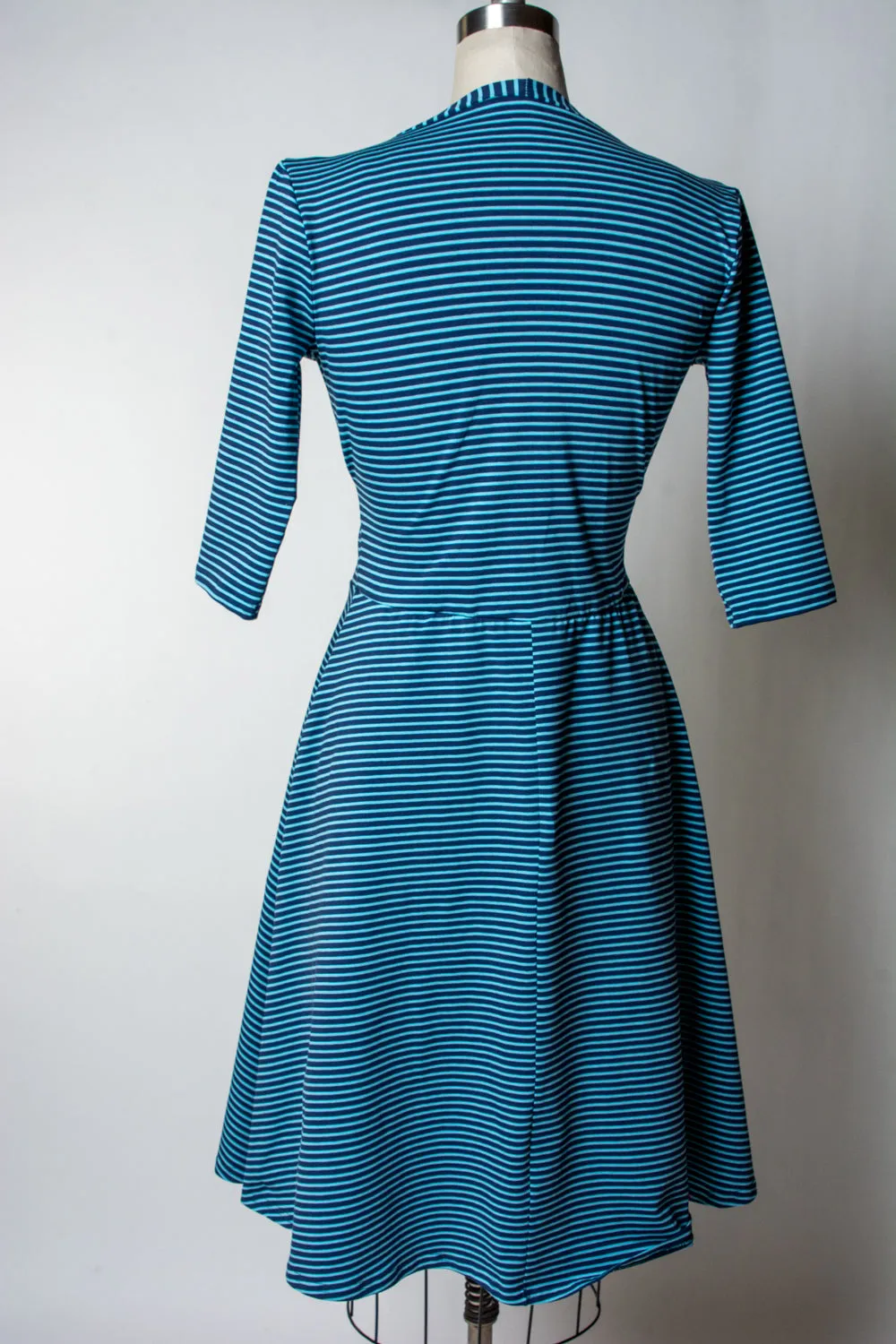 Joanie Knit Dress 3/4 Sleeve - Blue   Navy Stripe *sale