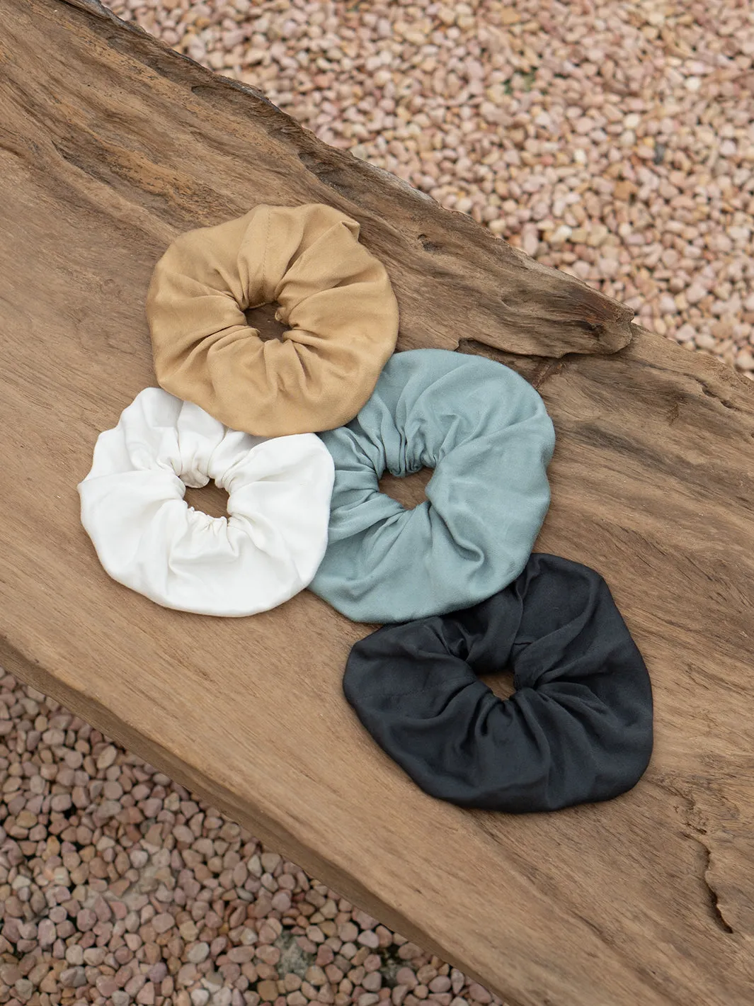 Jumbo Bamboo Scrunchie Fawn