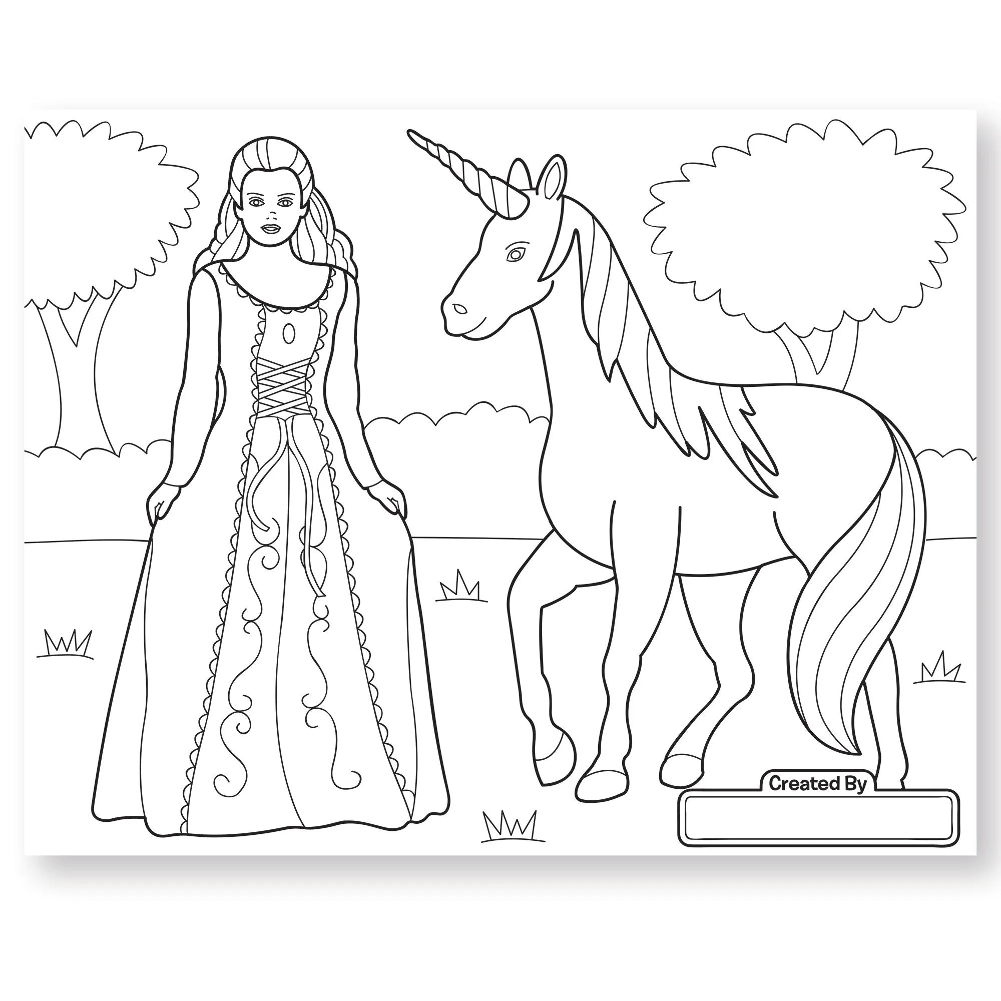 Jumbo Coloring Pad - Princess & Fairy