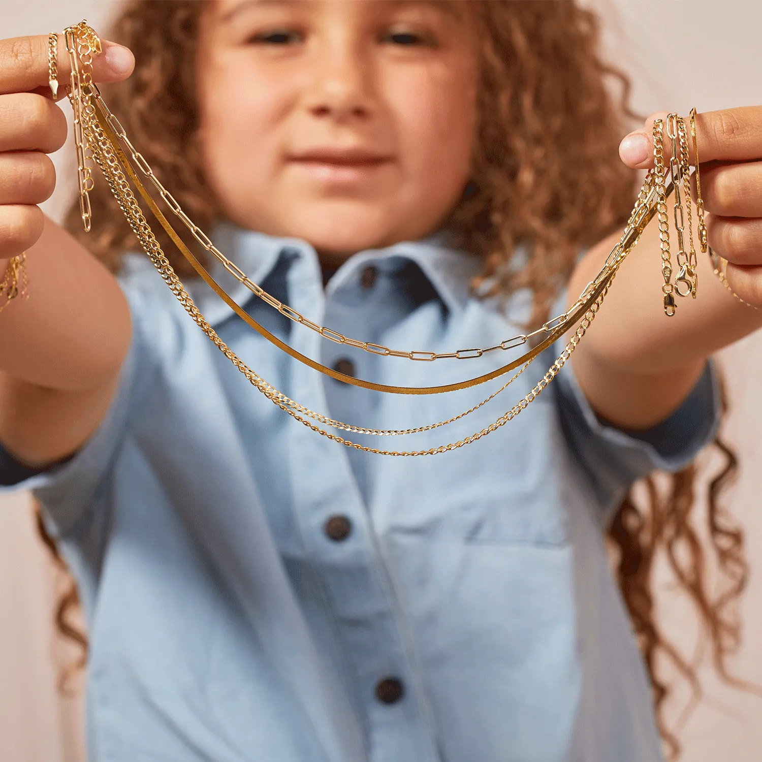 Kids Herringbone Necklace 3mm