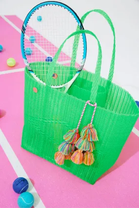 Las Guanacas Jumbo Tote in Neon Green