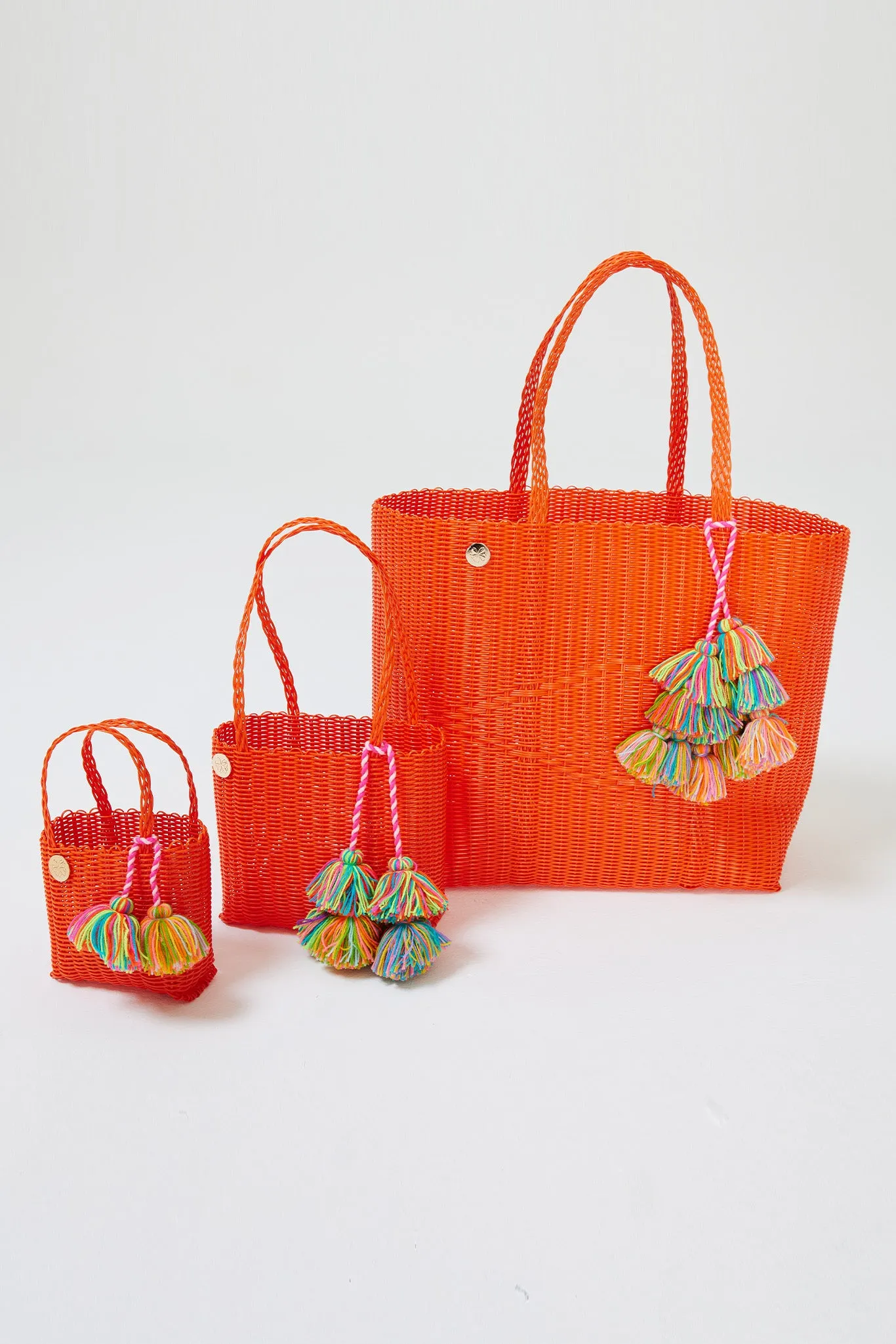 Las Guanacas Jumbo Tote in Tangerine