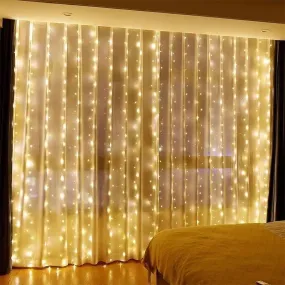 LED Curtain String Lights Christmas Garland Fairy Light