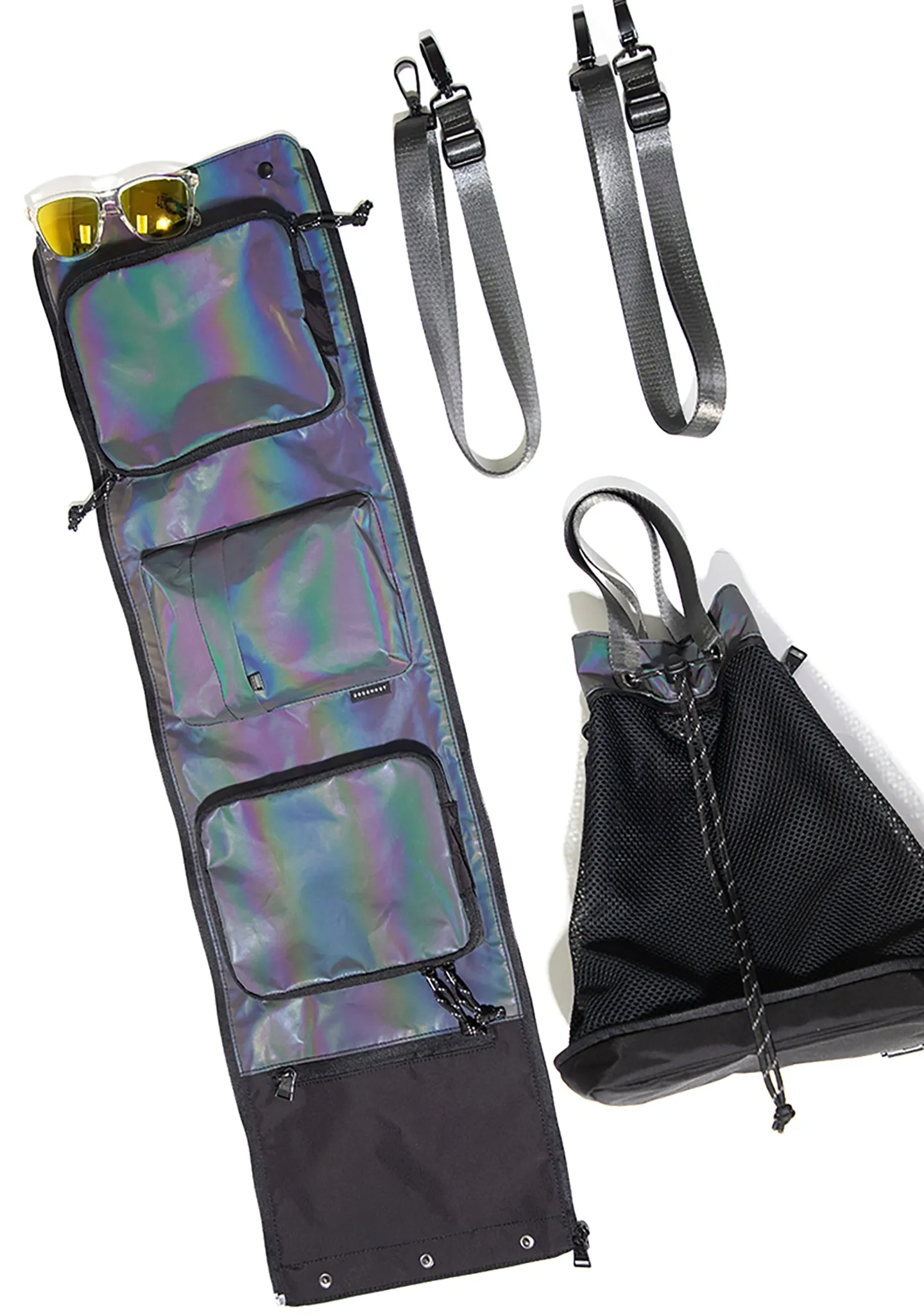 Limelight Series Pyramid Convertible Backpack in Dark Rainbow