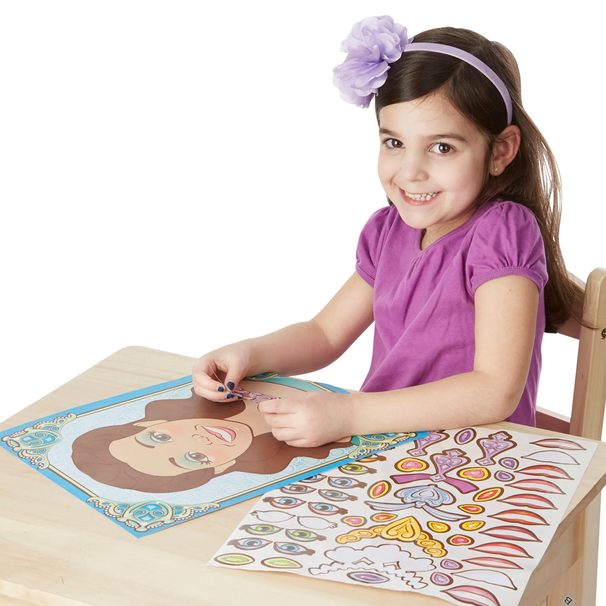 Make-a-Face Sticker Pad - Sparkling Princesses