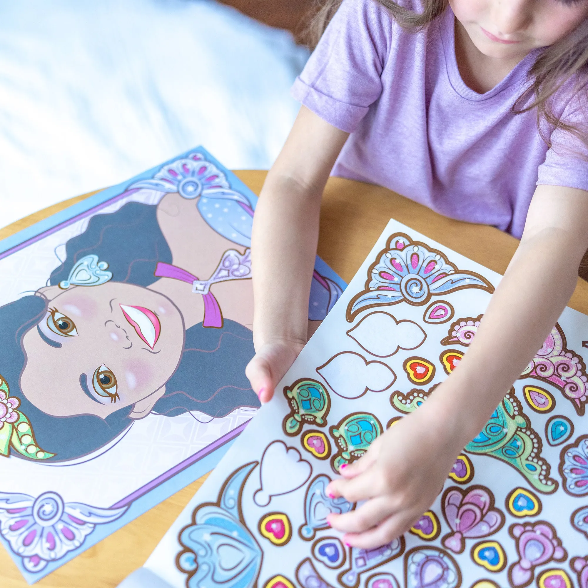 Make-a-Face Sticker Pad - Sparkling Princesses