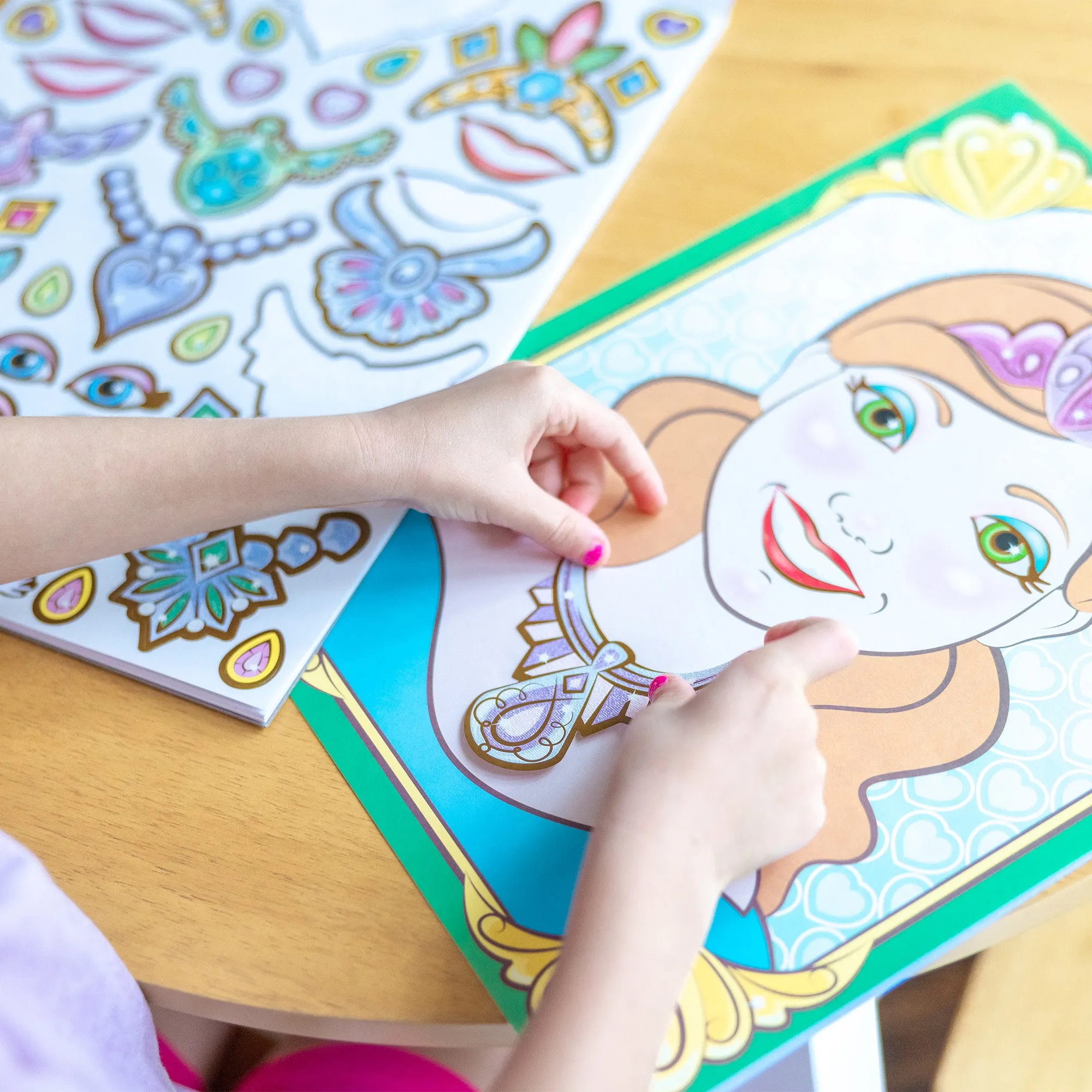 Make-a-Face Sticker Pad - Sparkling Princesses