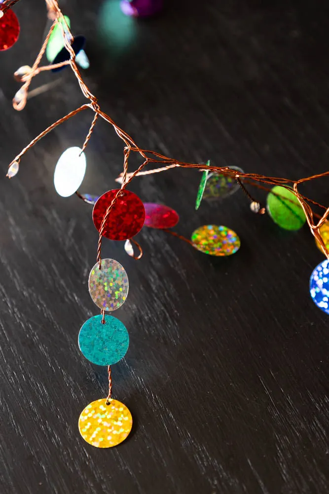 Multi Coloured Confetti Decorative Light Chain