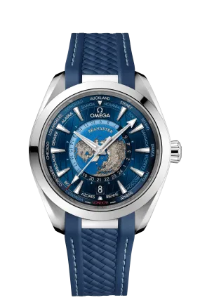 Omega Aqua Terra 150M Co‑Axial Master Chronometer GMT Worldtimer 43 MM