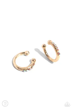 Paparazzi Charming Cuff Gold Ear Cuff Post Earrings