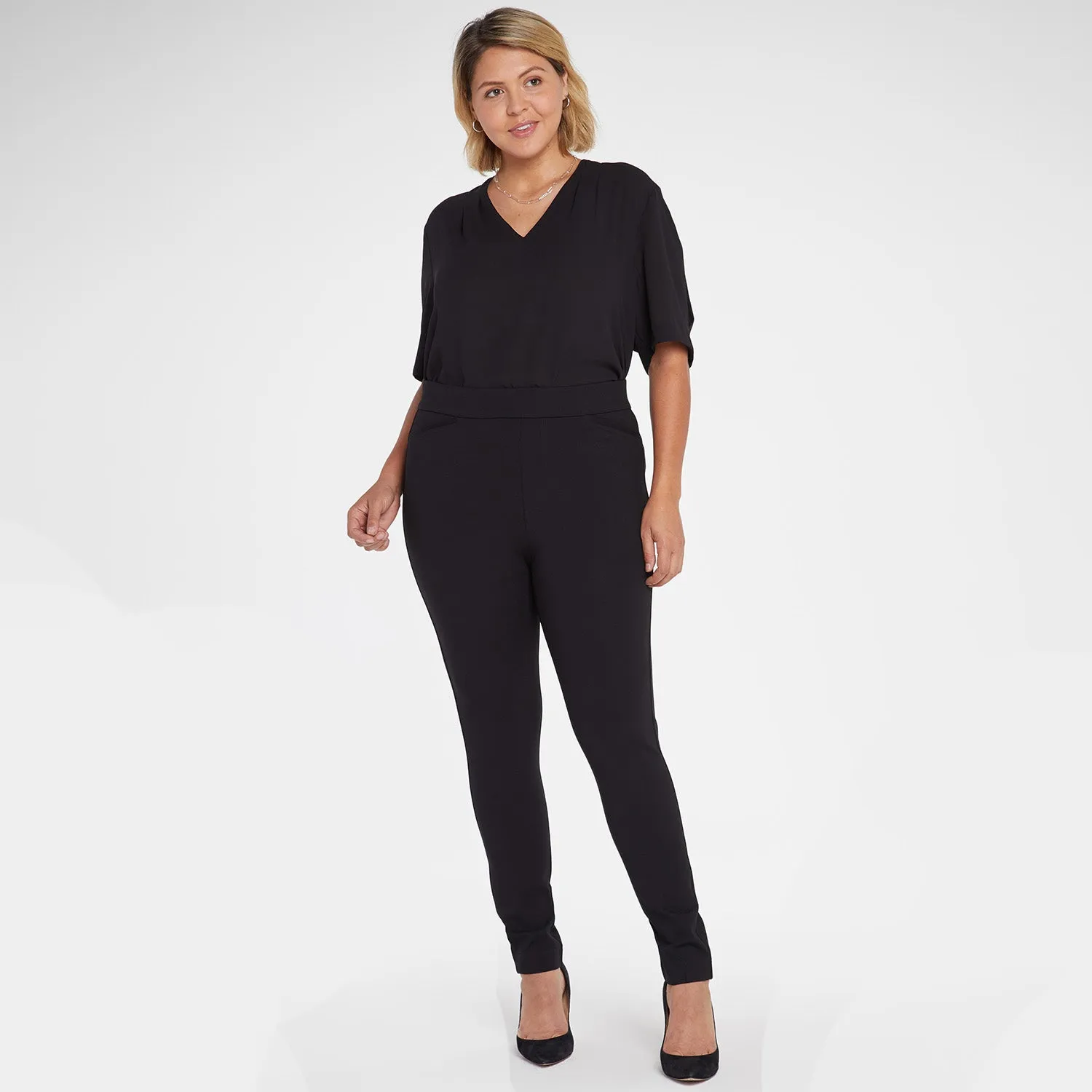 Pull-On Legging Pants In Plus Size - Black