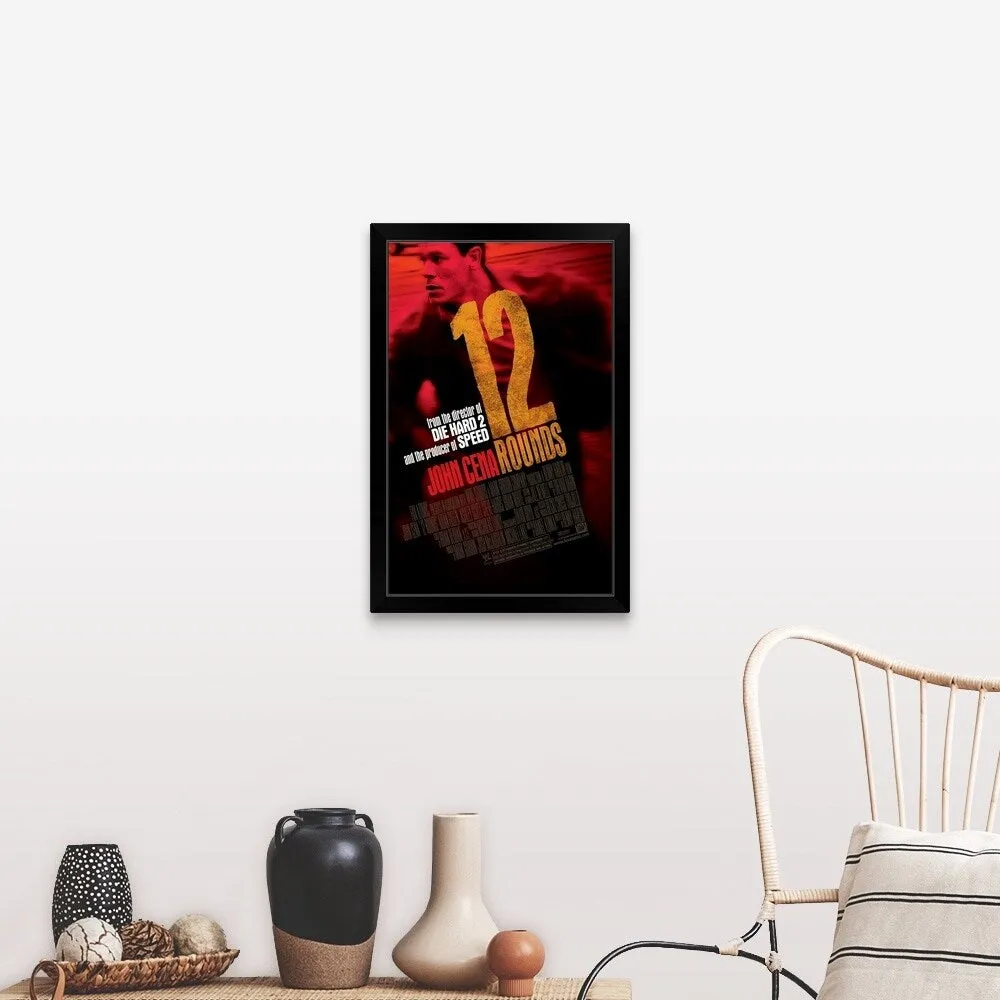 "12 Rounds - Movie Poster - UK" Black Framed Print