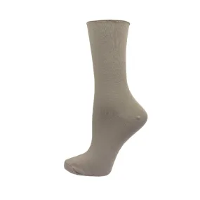 "Plain Roll Cuff" Bamboo Socks by Point Zero-Medium