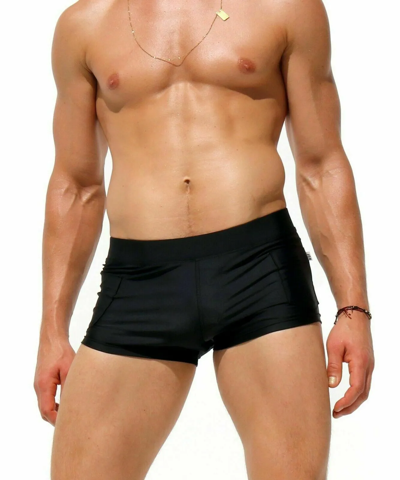 RUFSKIN Swim Trunk ZECA Stretchy Swimwear Nylon Faux Fly Black 38