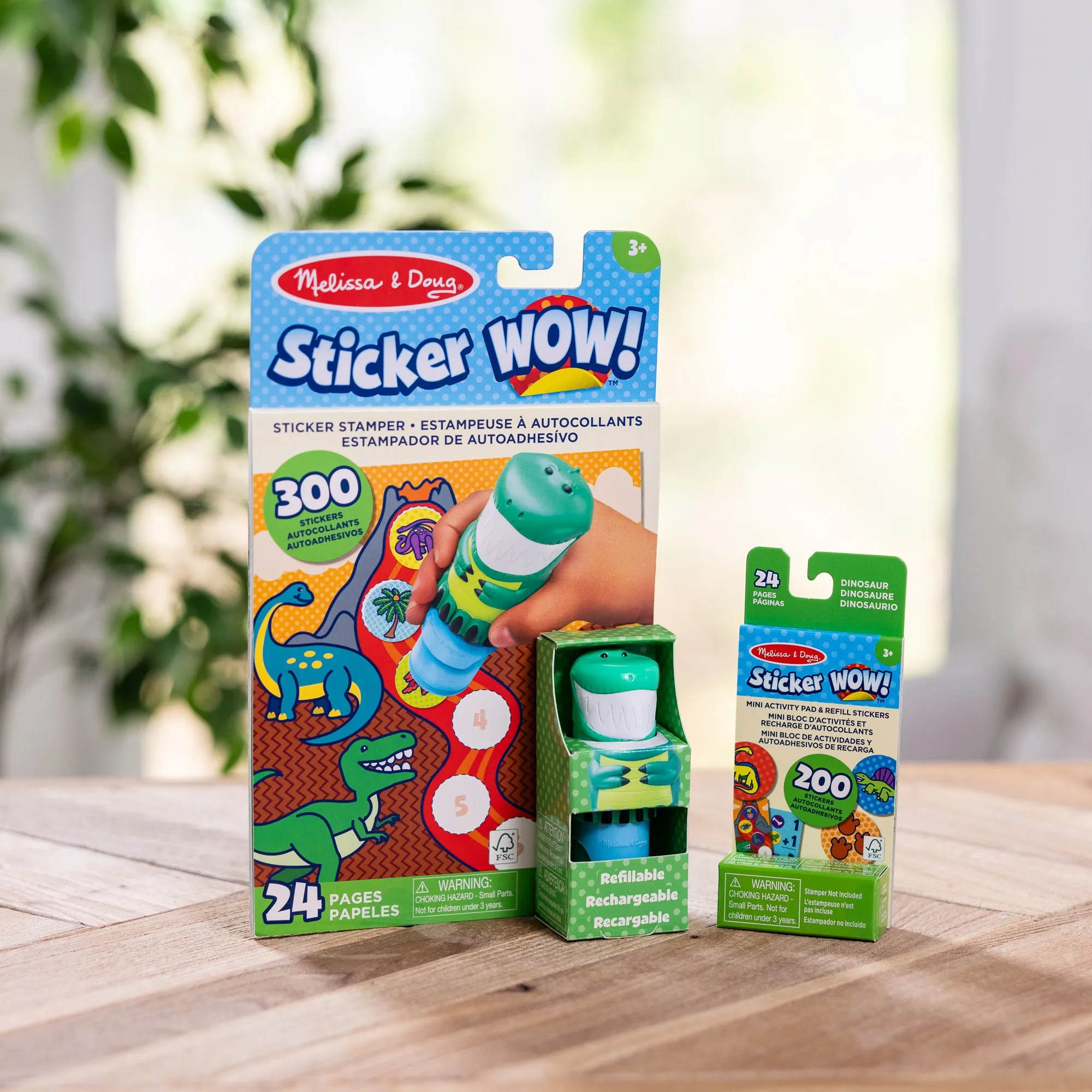 Sticker WOW!™ Dinosaur Bundle: Activity Pad & Sticker Stamper   Mini Activity Pad and 200 Refill Stickers