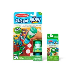 Sticker WOW!™ Dinosaur Bundle: Activity Pad & Sticker Stamper   Mini Activity Pad and 200 Refill Stickers