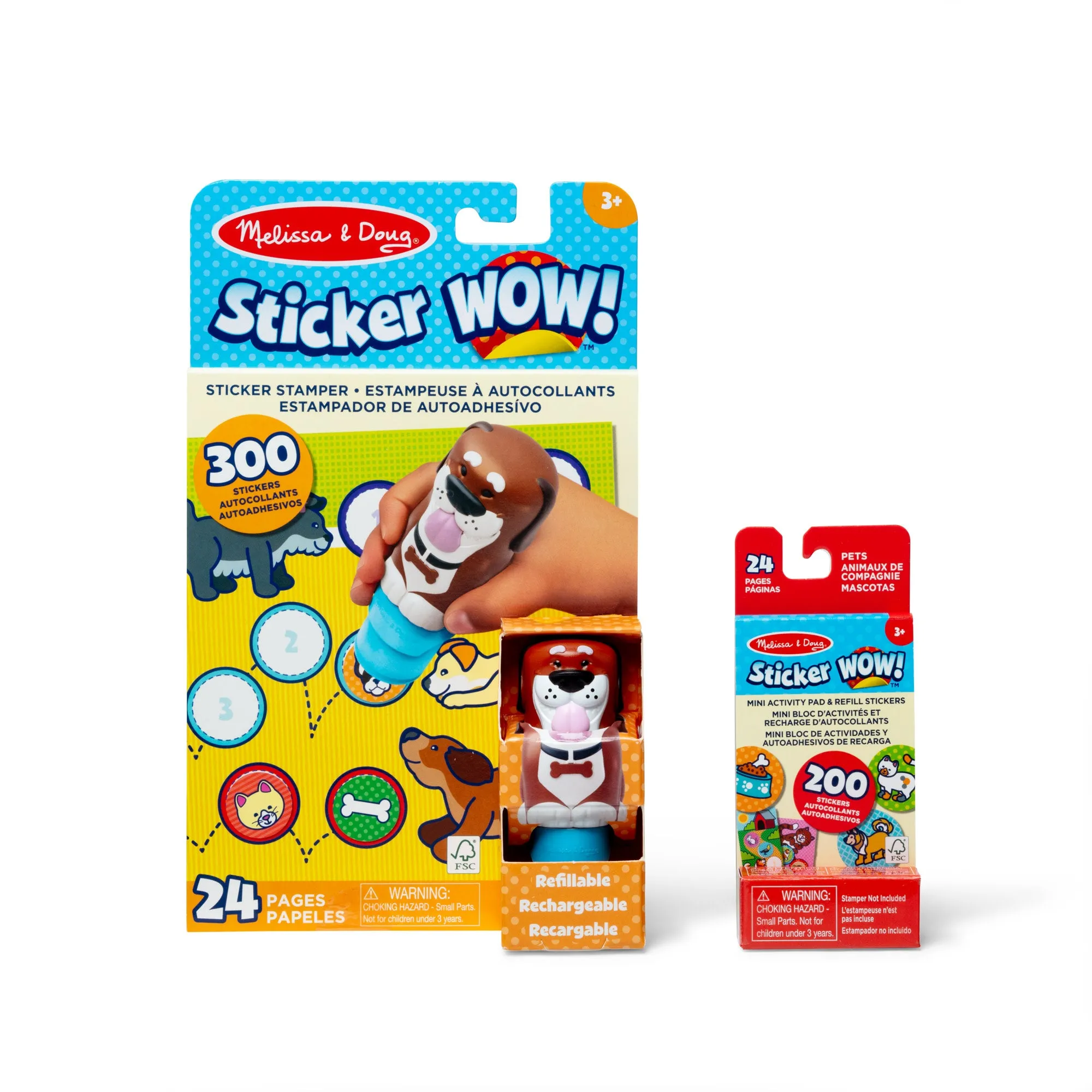 Sticker WOW!™ Dog Bundle: Activity Pad & Sticker Stamper   Mini Activity Pad and 200 Refill Stickers