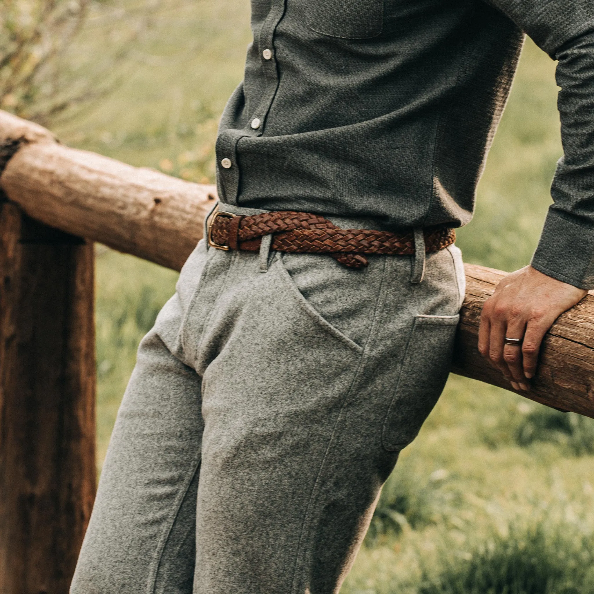 The Camp Pant in Heather Grey Wool