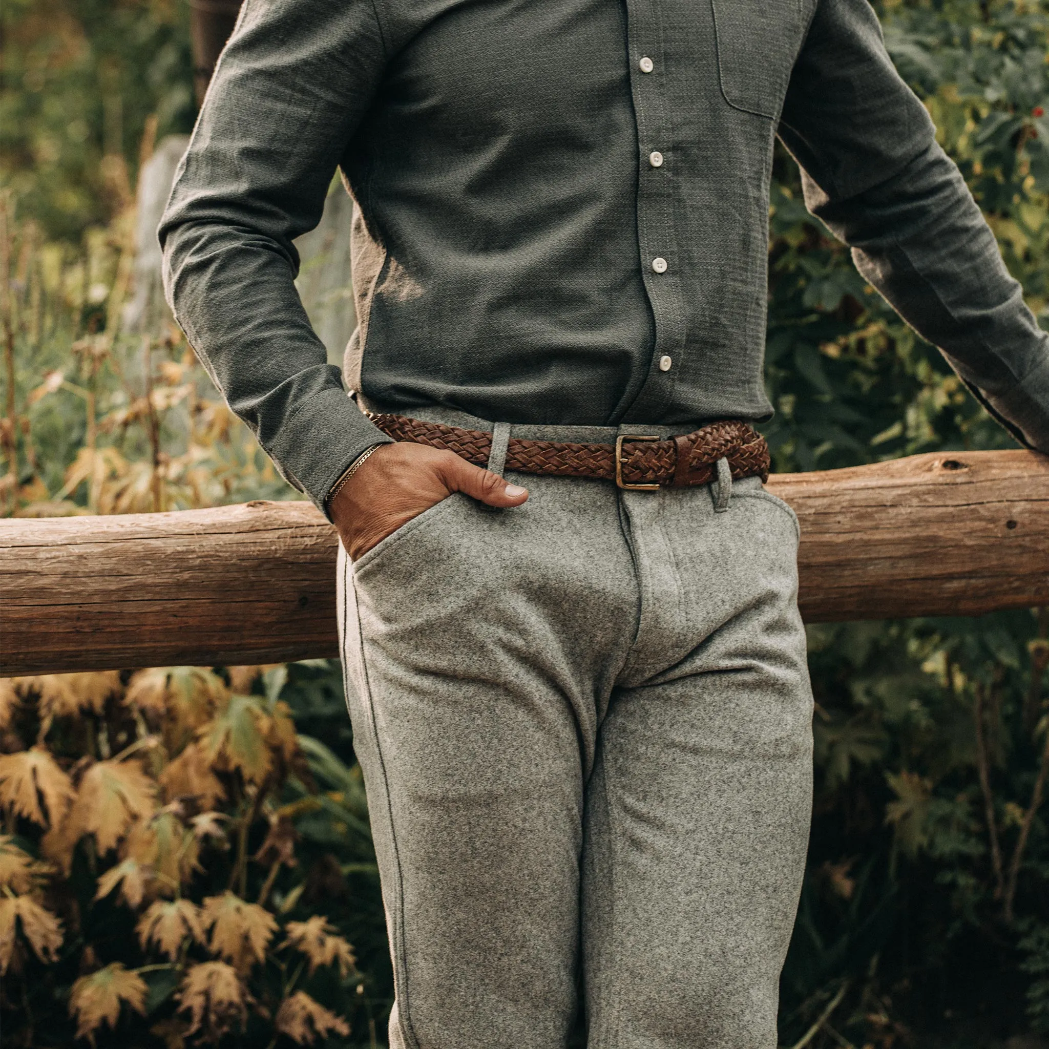 The Camp Pant in Heather Grey Wool