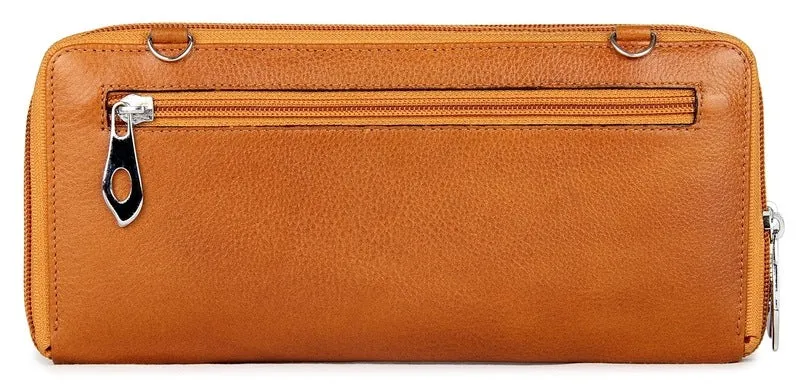 THE CLOWNFISH Brown Leather Women's Wallet