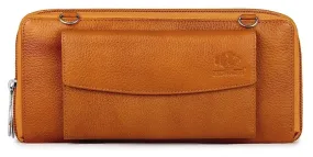 THE CLOWNFISH Brown Leather Women's Wallet