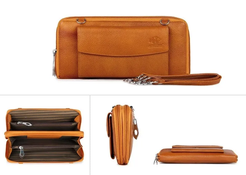 THE CLOWNFISH Brown Leather Women's Wallet