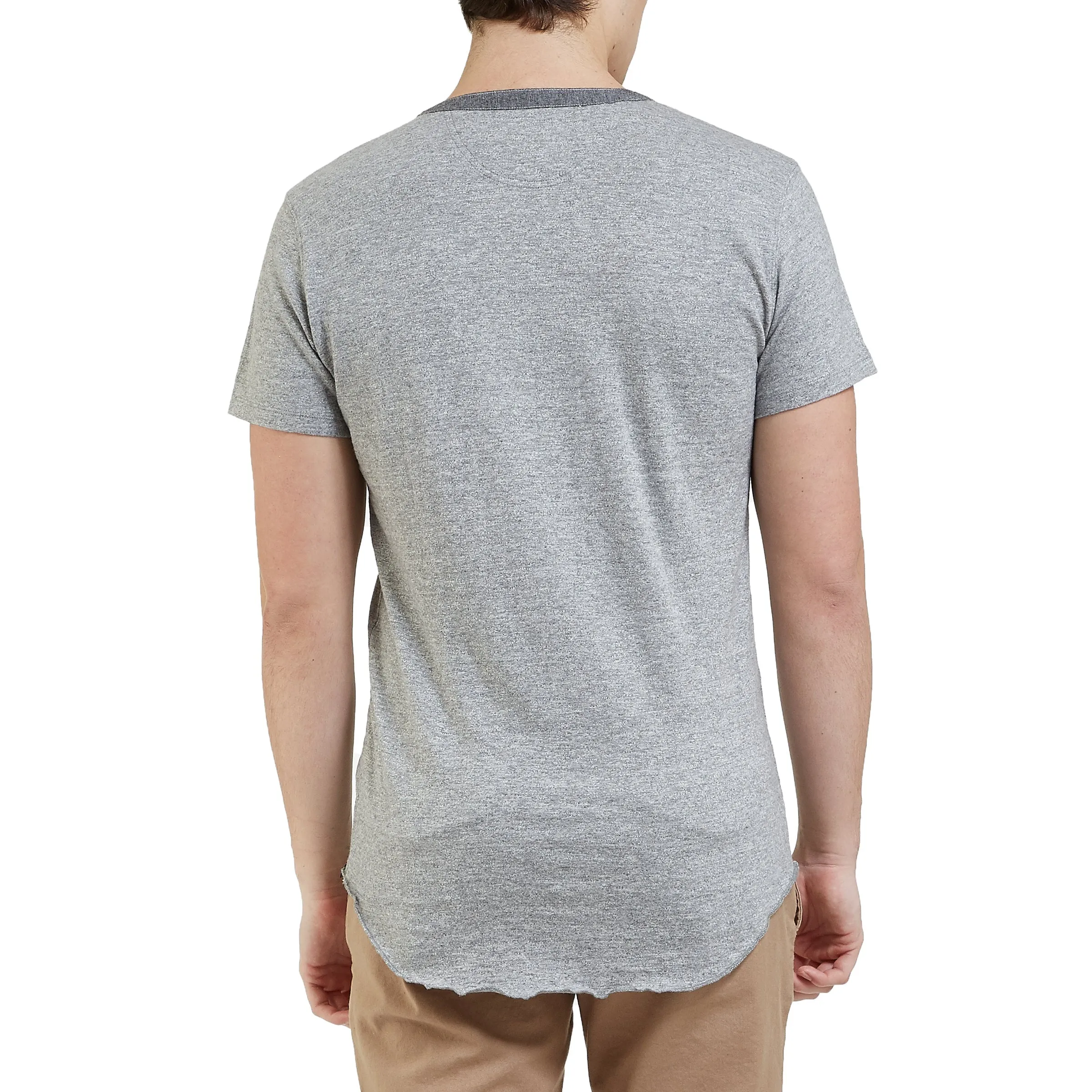 Todd Slub Henley Short Sleeve - Gray Heather (Final Sale)