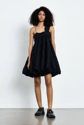 VICTORIA | DRESS BORAGE CLOQUÉ BLACK