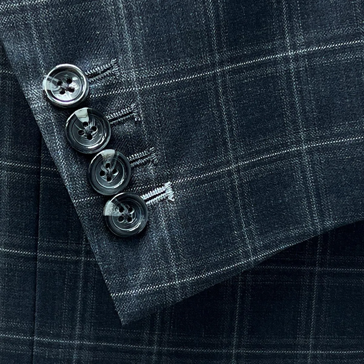 Westwood Hart Grey Plaid Windowpane Suit