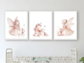 Whimsical Fairytale Nursery Prints - Set of 3